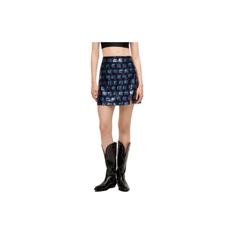 HUGO BOSS Rasalle Squinned Mini Skirt-1