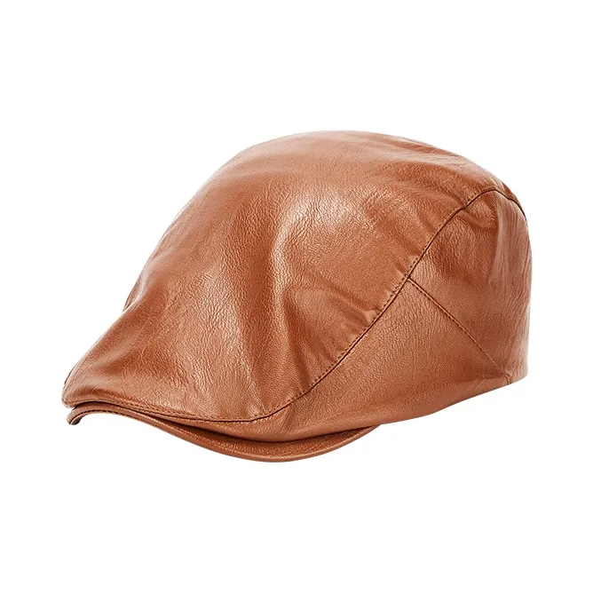 MUYKUY PU Leather Berets Women's-3