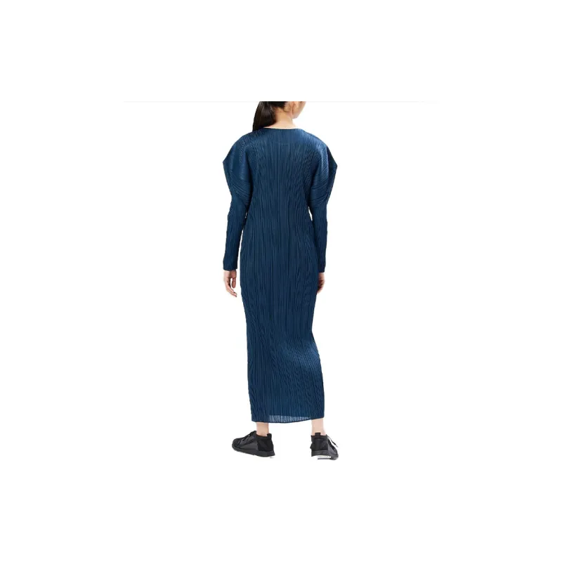 PLEATS PLEASE ISSEY MIYAKE Long-Sleeved Dresses Women's Blue-2