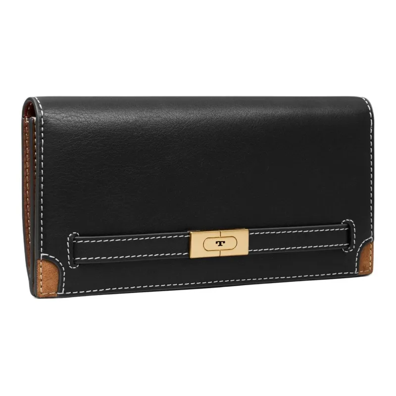 TORY BURCH Calfskin Wallet Women's Black-1