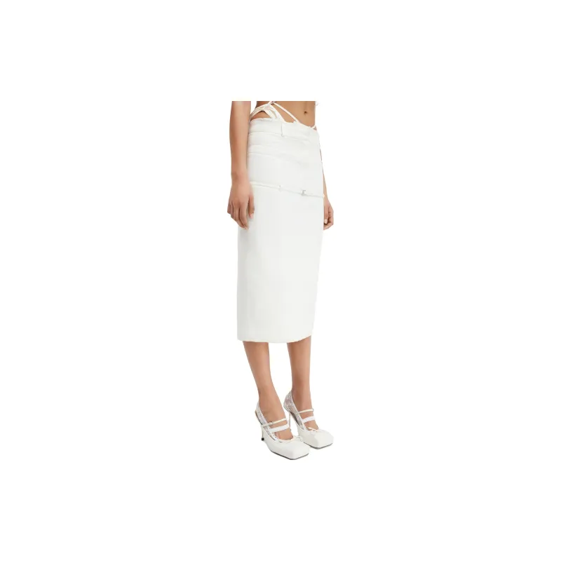 Jacquemus Casual Short Skirts Women's White-4