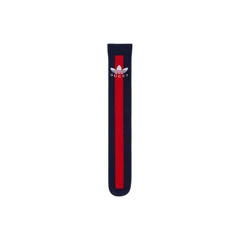 GUCCI Knee High Knee High Socks Unisex Blue Red-1