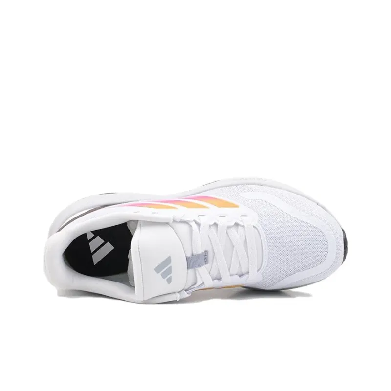 Adidas Anti Slip Wear Resistant Low Top Kids' Running Shoes White Orange Teenagers-3