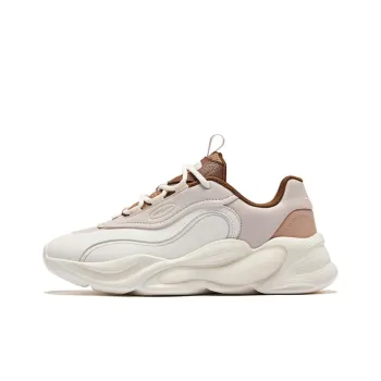 Erke Anti Slip Wear Resistant Low Top Casual Shoes Women's Ivory Pink Brush Gray