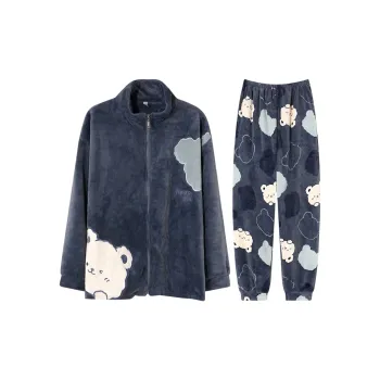Lan Miao Pajama Set Men's Dark Blue