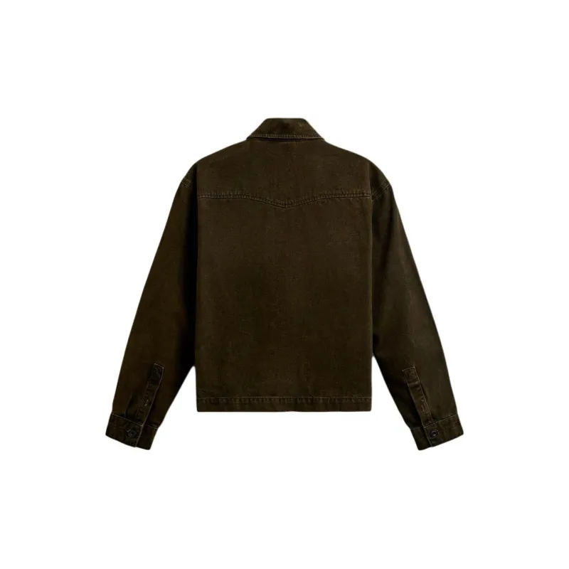 ZARA Denim Jackets Men Brown-1