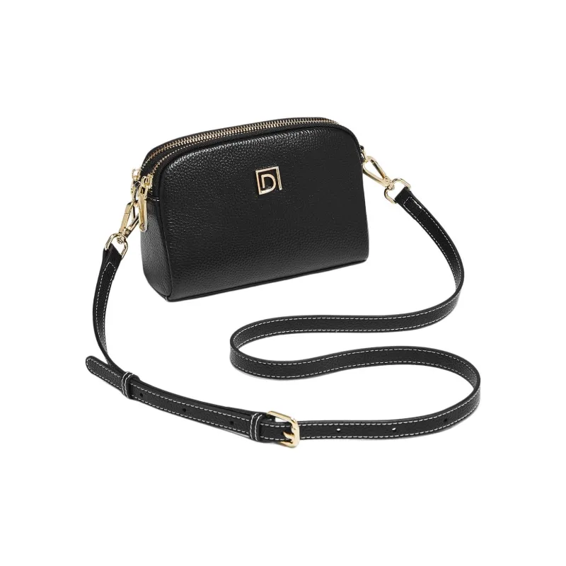 Marino Orlandi Cow Leather Bonded Synthetic Leather Crossbody Bags Shoulder Bags Women's Black/White-2