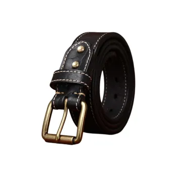JEANSWEST Cow Leather Leather Belts Men's Width  3.8cm
