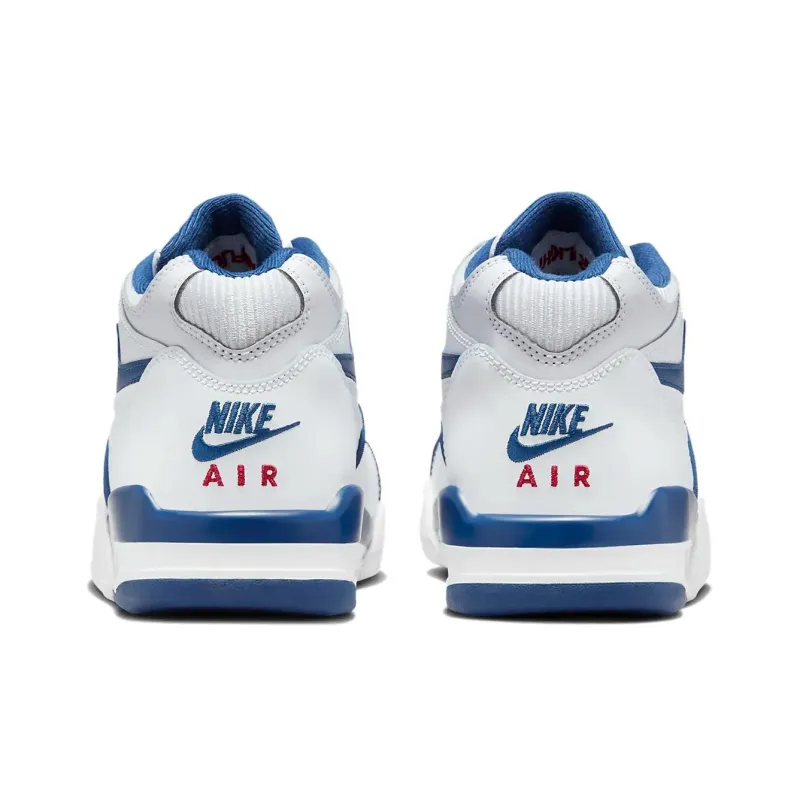 Nike Air Flight 89 Shock Absorbers Mid Top Kids Lifestyle Shoes White Blue Unisex-4