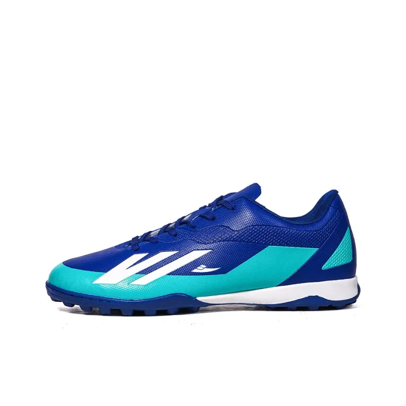 Kuding Soccer Shoes Unisex Low Top Black Royal Blue/Lake Blue/White/Orange Red-12