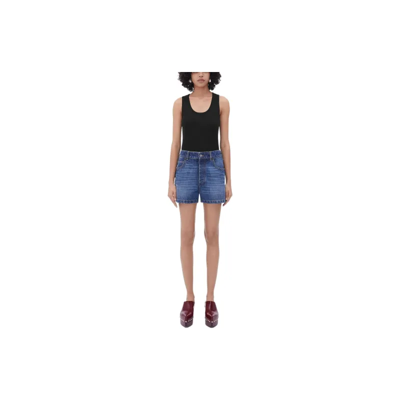 Bottega Veneta Denim Shorts Women's Blue-2