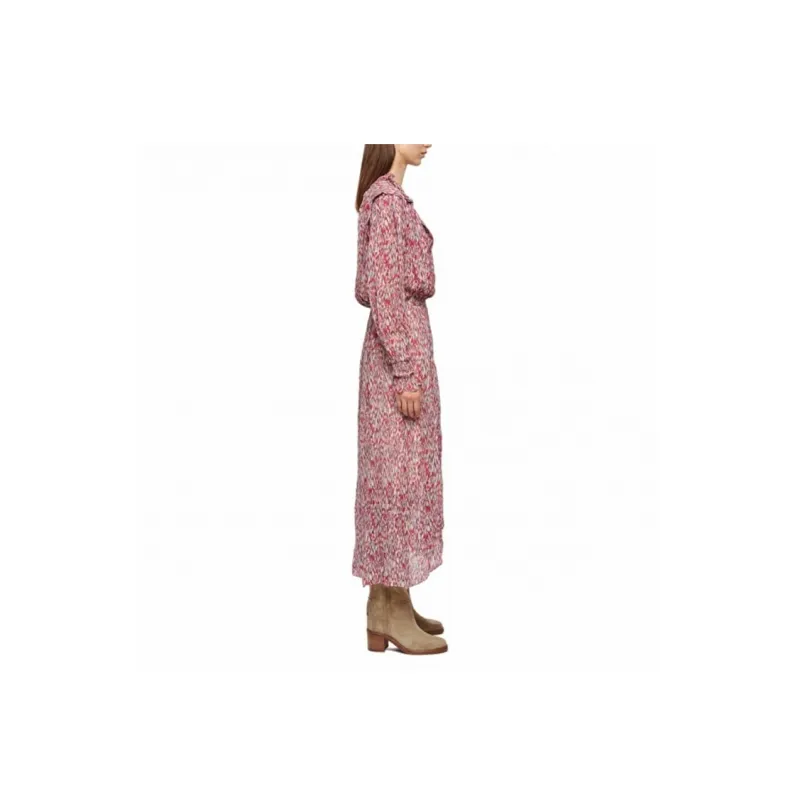 ISABEL MARANT ETOILE Long-Sleeved Dresses Women's Red-4