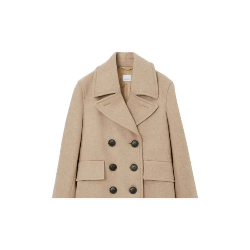 Burberry Coats Women's Almond Beige-4