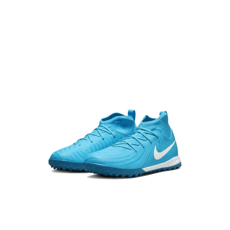 Nike Phantom Luna 2 Anti Slip Wear Resistant Mid Top Kids' Soccer Shoes Blue Kids'-2