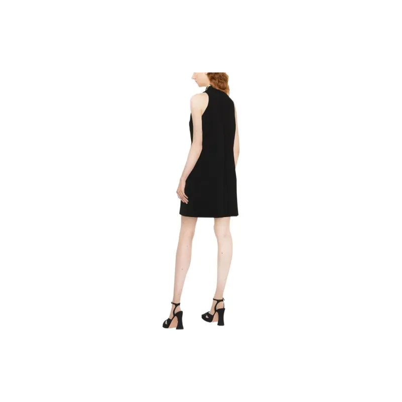 MOSCHINO Embellished High Neck Straight Hem Dress-2
