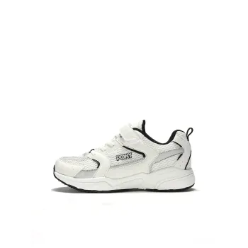 PONY Slip Resistant Cushioning Breathable Low Top Kids' Running Shoes White Black Green Kids'