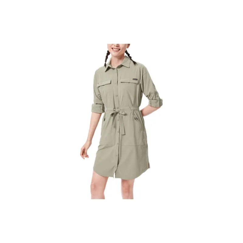 Columbia Long Sleeved Dresses Women's Green-1