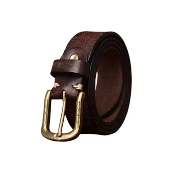 JEANSWEST Cow Leather Leather Belts Men's Width  3.8cm