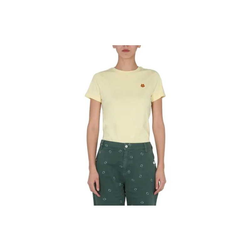 KENZO Classic Tiger Head T-Shirts Women's Yellow-2