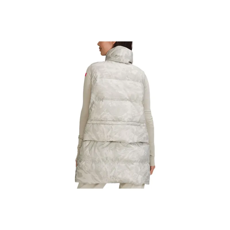Lululemon Transformable Series Down Jacket Women's Maple Leaf Shaped Light Gray Mixed Color-3