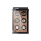 6 Watch Slot with Carbon Fiber Exterior and Brown Interior