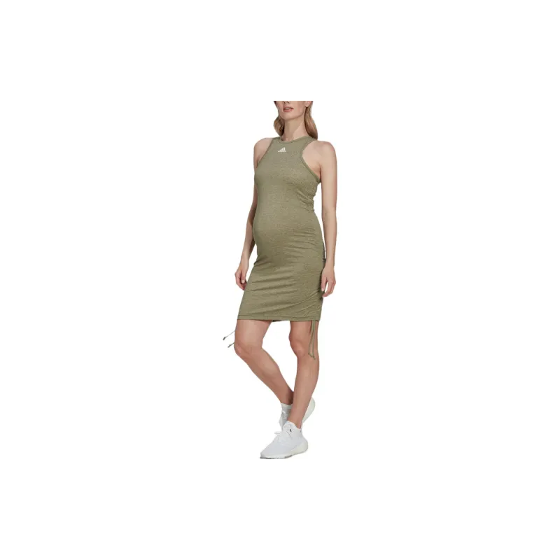 Adidas Sleeveless Dress Women's Dark Olive Green-1