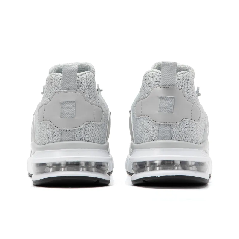 SOULSFENG Anti Slip Wear Resistant Breathable Lightweight Low Top Casual Shoes Unisex Gray-4
