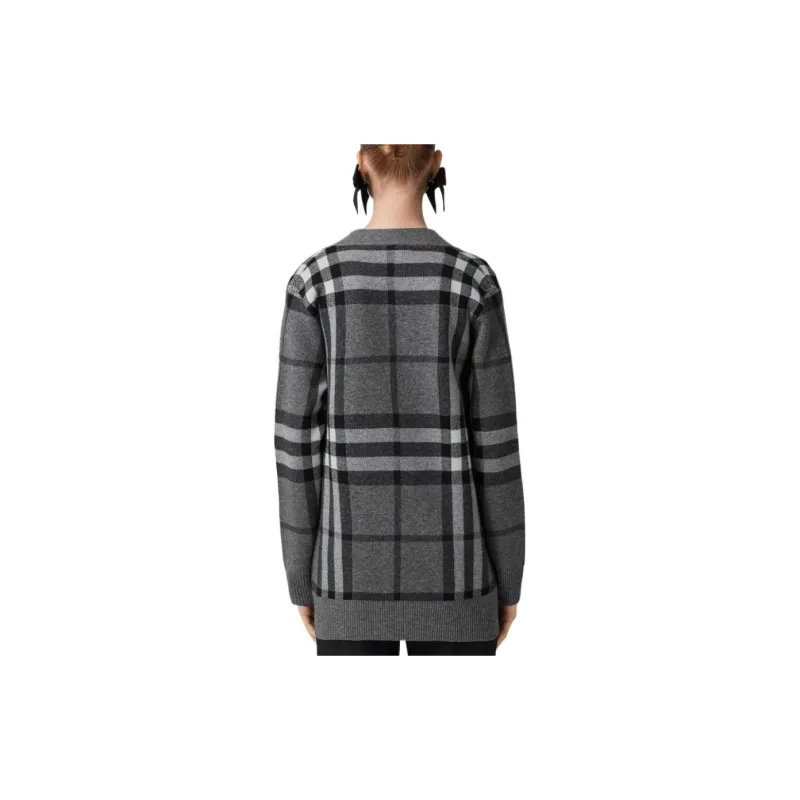 Burberry Cashmere Sweaters Women's Gray-4