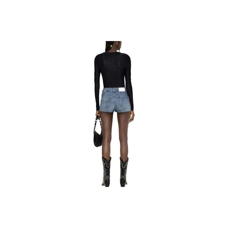 PINKO Denim Shorts Women's Blue-3