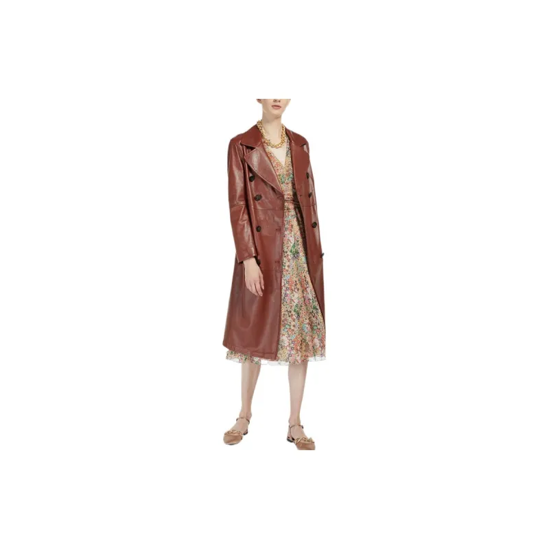 MaxMara Studio Long-Sleeved Dresses Women's Umber-3