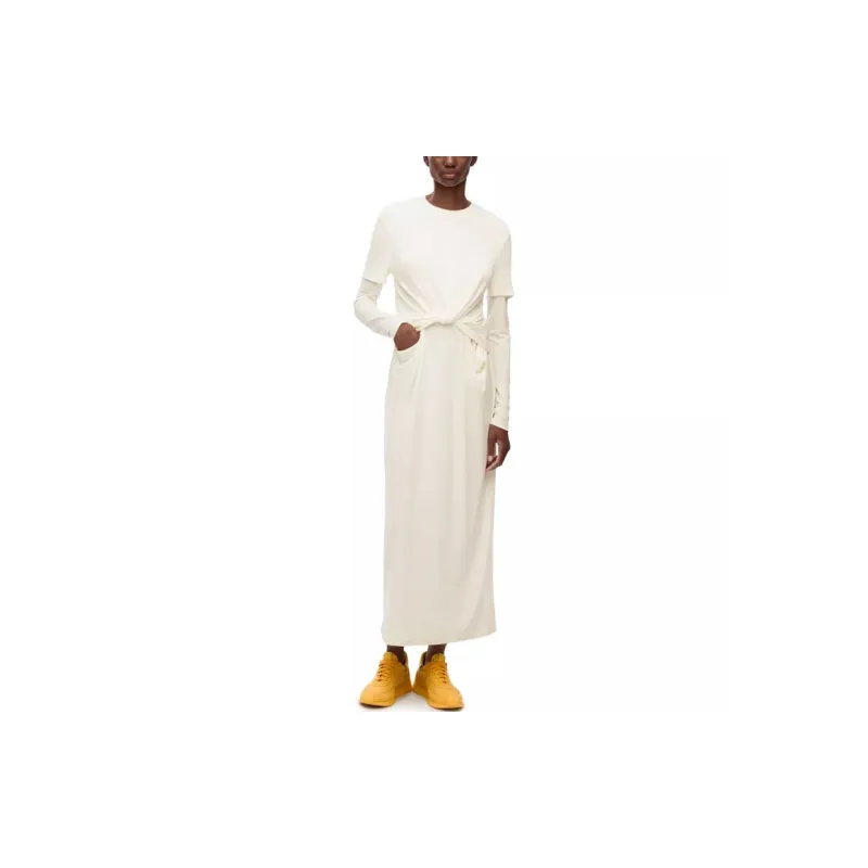 LOEWE SS23 Long Sleeved Dresses Women's White-1