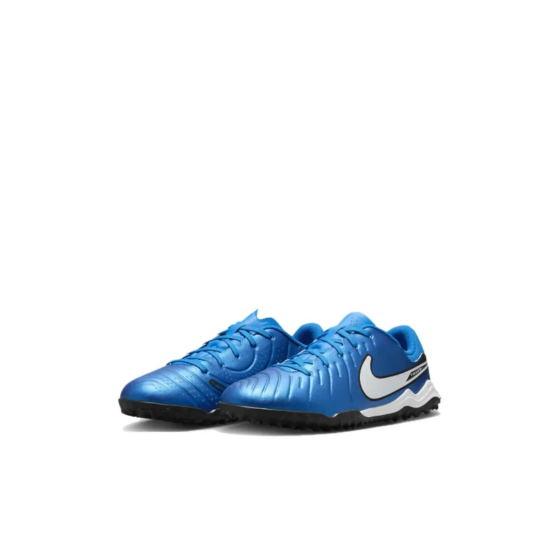 Nike Tiempo Legend 10 Anti Slip Wear Resistant Low Top Kids' Soccer Shoes Blue Kids'-3