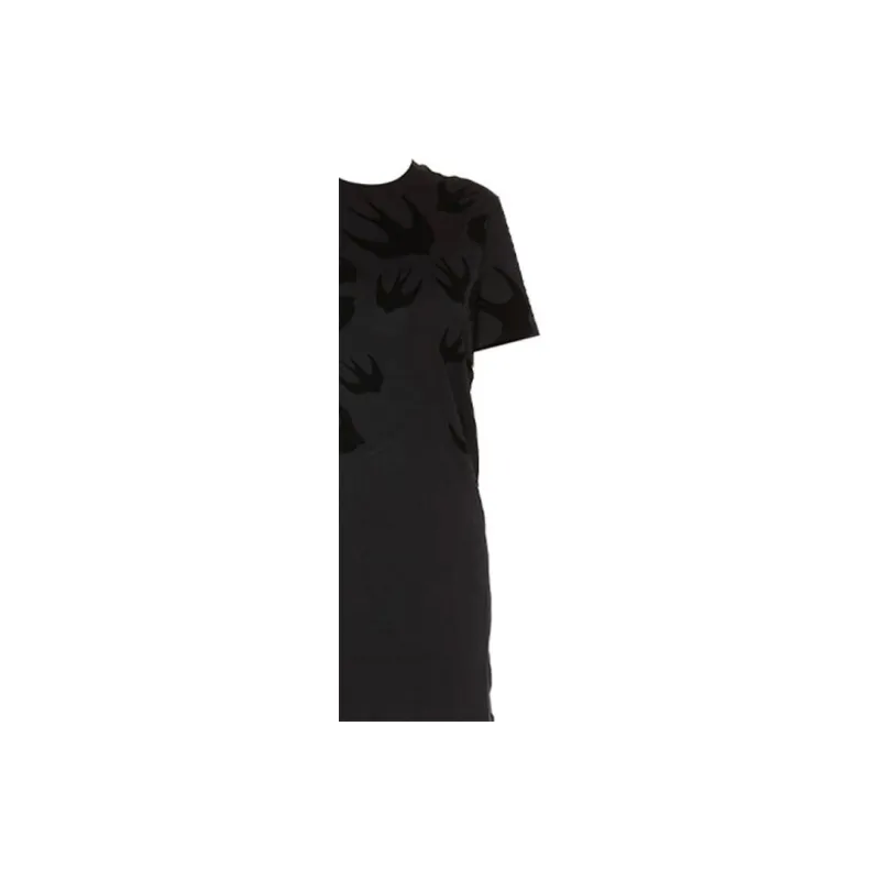 Alexander McQueen Short Sleeved Dress Women's Black-6