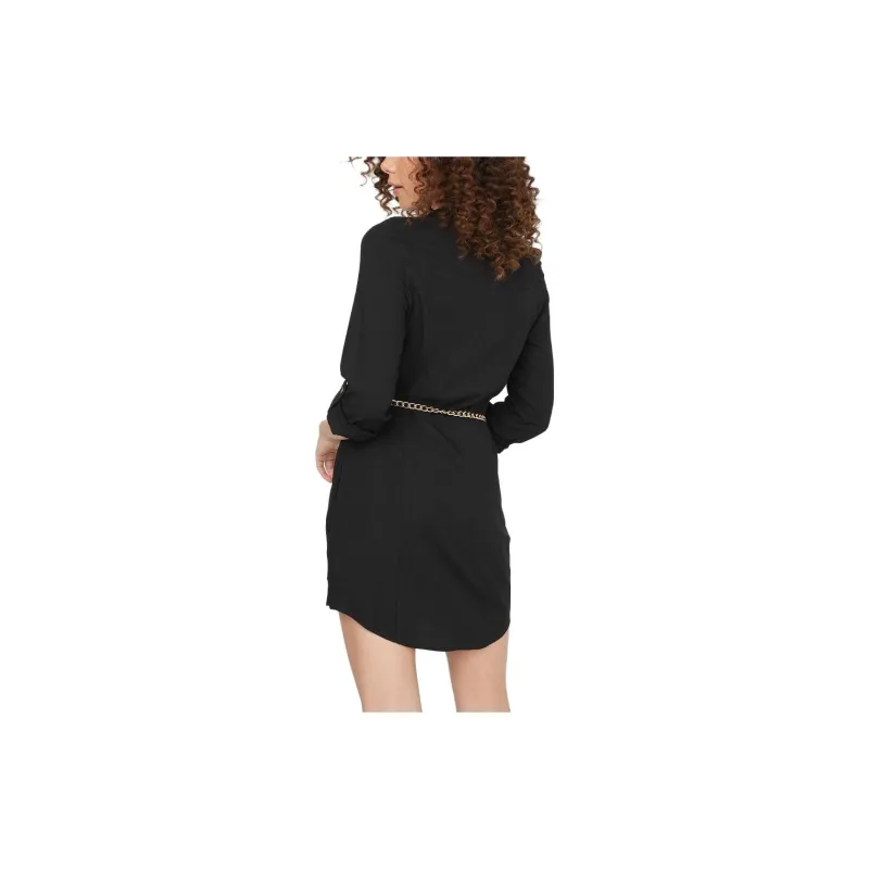 GUESS Long-Sleeved Dresses Women's Black-3