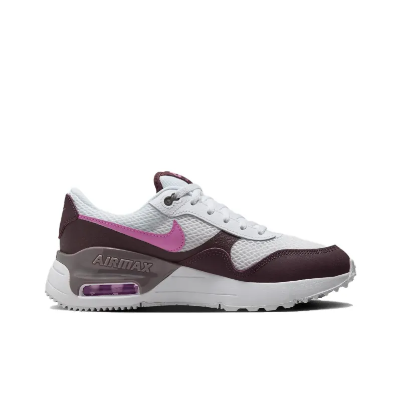 Nike Air Max SYSTM Abrasion Resistant Breathable Low Top Kids Lifestyle Shoes White Brown Teenagers-1