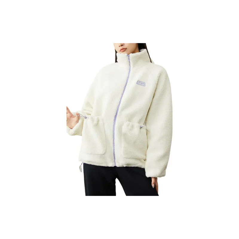 ANTA Life Collection Velvet Jackets Women's White-5