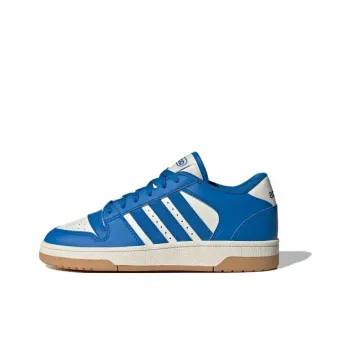 Adidas BREAK START Anti Slip And Wear Resistant Breathable Low Top Children's Basketball Shoes Blue Teenagers