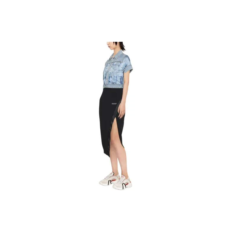DIESEL Crop Tops Women's Blue-3