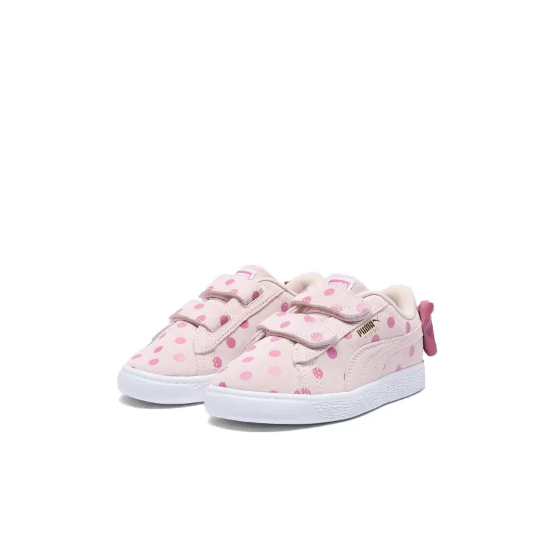 Puma Suede Light Flex Bow Graphic 5 Infant 'Island Pink Polka Dots'-2