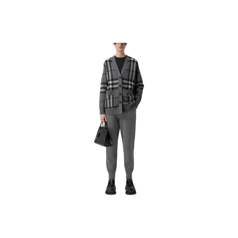 Burberry Cashmere Sweaters Women's Gray-1