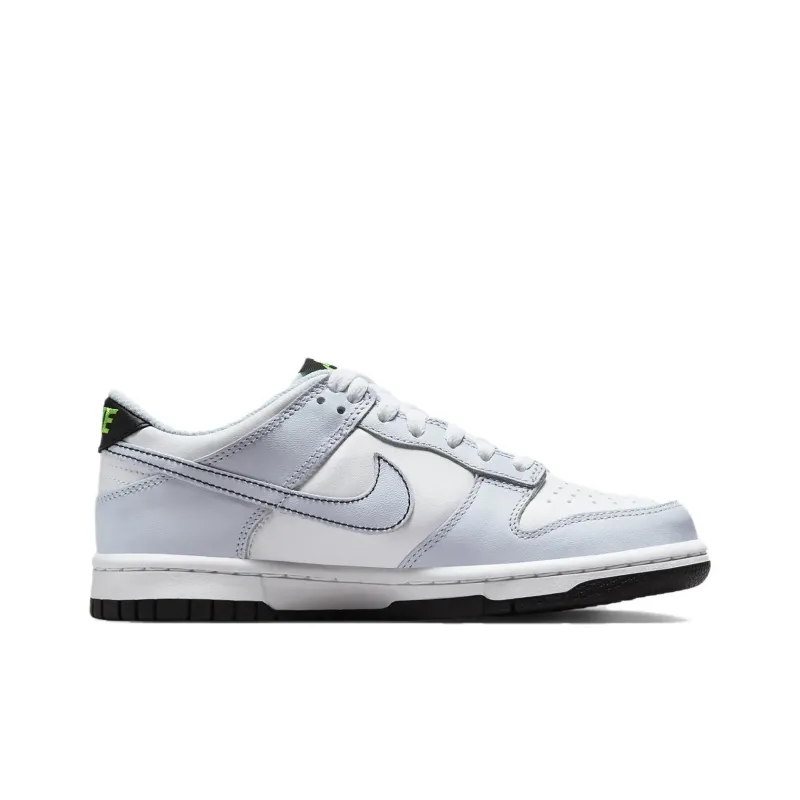Nike Abrasion Resistant Low Top Kids' Skateboarding Shoes White Blue Green Unisex-1