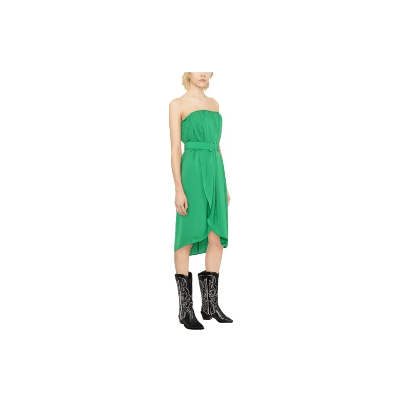 PINKO Sleeveless Dresses Women's Green-3