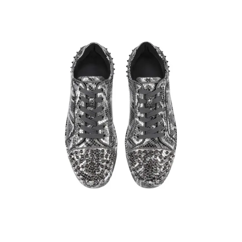 CL LUBOTING Seavaste 2 Low Top Skateboard Shoes Men's Silver-3