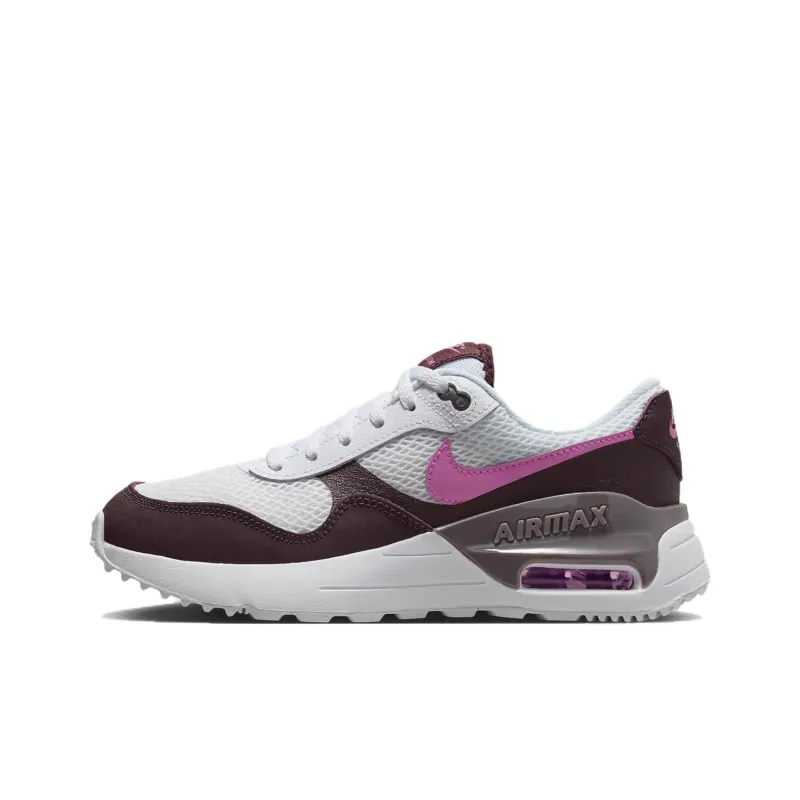 Nike Air Max SYSTM Abrasion Resistant Breathable Low Top Kids Lifestyle Shoes White Brown Teenagers-0
