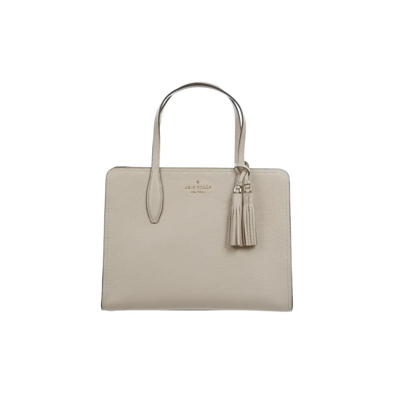 Kate Spade Litchi Grain Leather Shoulder Bag, Crossbody Bag, Handbag Small Size Women's Warm Beige-1