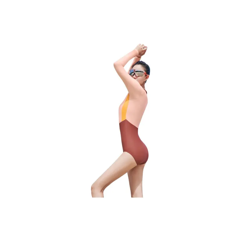 SISII LEE One Piece Swimsuits Women's Pomelo Color Patchwork-1
