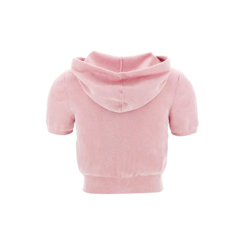 Alexander Wang Logo Embossed Cropped Hoodie-1