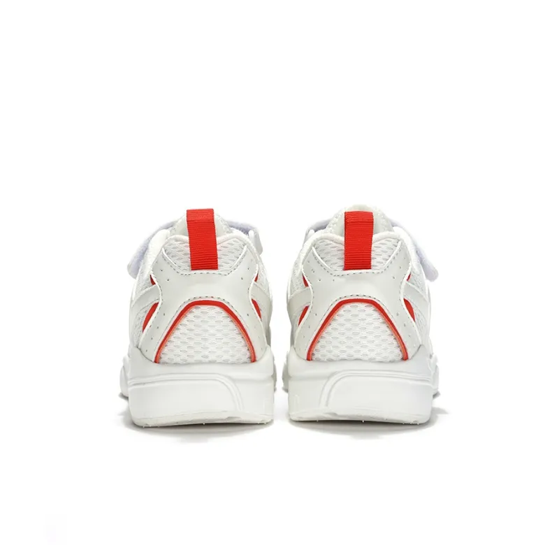 PONY Slip Resistant Cushioning Breathable Low Top Kids' Running Shoes Beige White Red Kids'-4