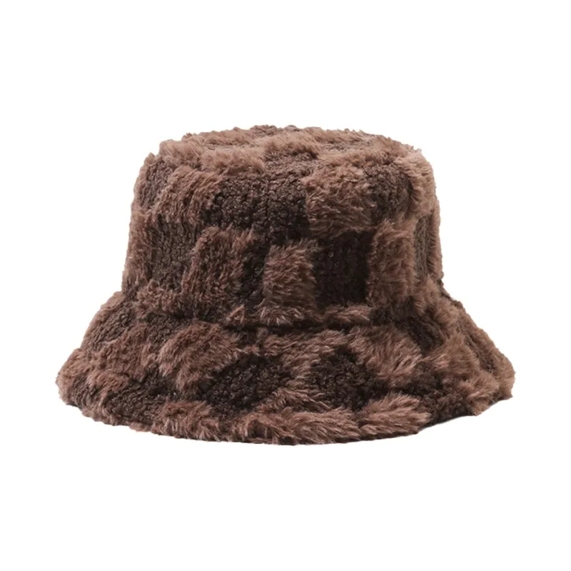AAJF Faux Wool Bucket Hats Women's-5