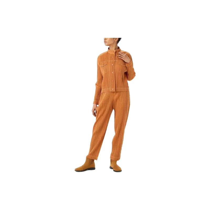 PLEATS PLEASE ISSEY MIYAKE Jackets Women's Orange Red-4